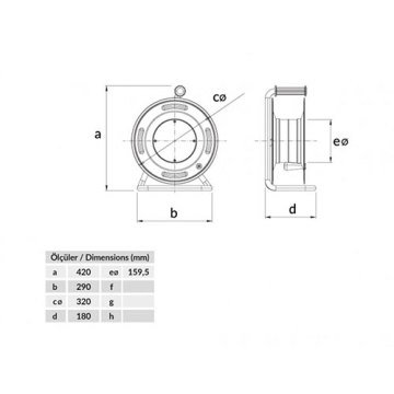 Bemis Makara 1x16A 4 Priz 3x2,5mm 50 Metre Kapasite Alüminyum Gövde