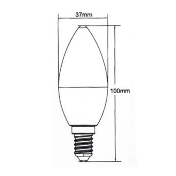 Helios 5W Beyaz Buji Led Ampul E-14 HS43-1520