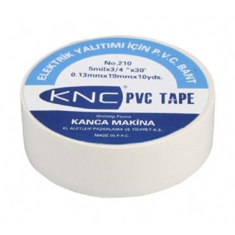 KNC 500 Adet Beyaz PVC Elektrikçi Bandı