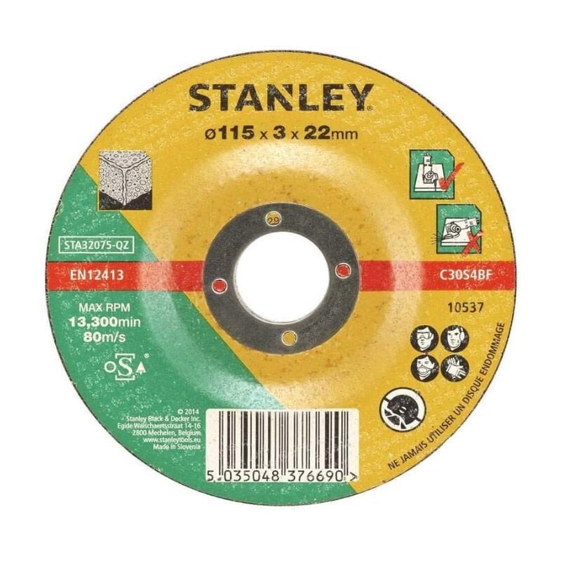 Stanley STA32075 115x22mm Bombeli Taş Kesme Diski