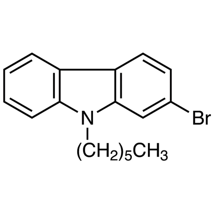 2-Bromo-9-hexyl-9H-carbazole >98.0%(GC) - CAS 864550-95-8
