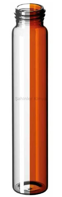 Vial 60ml, Epa, Vidalı Boyunlu, 140 X 27.5mm, Amber, 1. Hidrolit Kalite