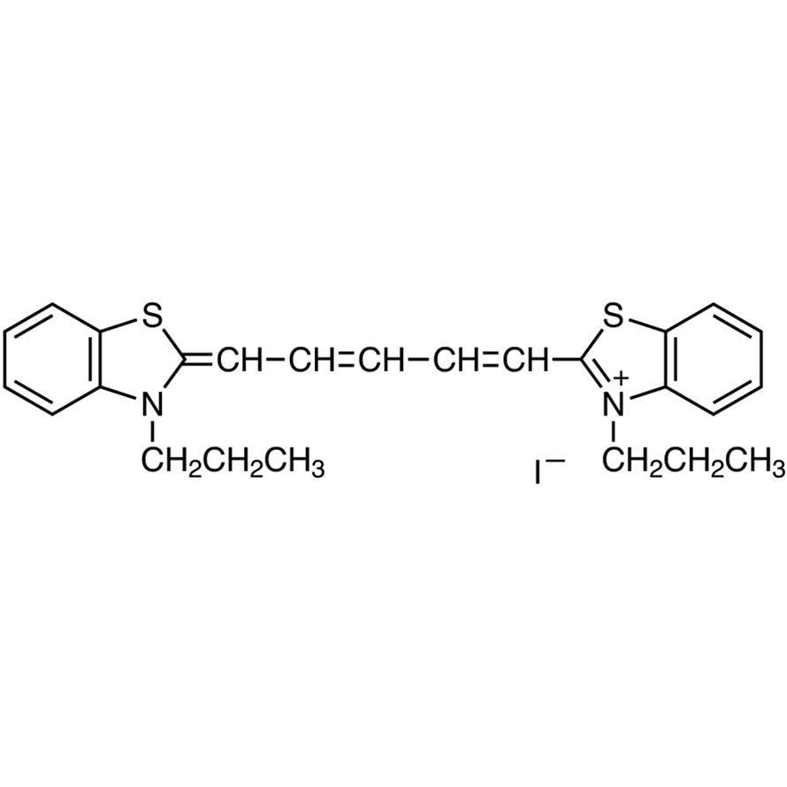 3,3'-Dipropylthiadicarbocyanine Iodide >98.0%(N) - CAS 53213-94-8
