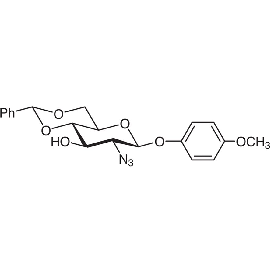 4-Methoxyphenyl 2-Azido-4,6-O-benzylidene-2-deoxy-β-D-glucopyranoside >98.0%(HPLC) - CAS 1430068-18-0