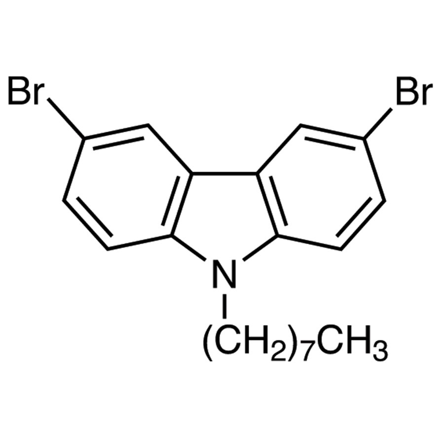 3,6-Dibromo-9-n-octylcarbazole >98.0%(GC) - CAS 79554-93-1
