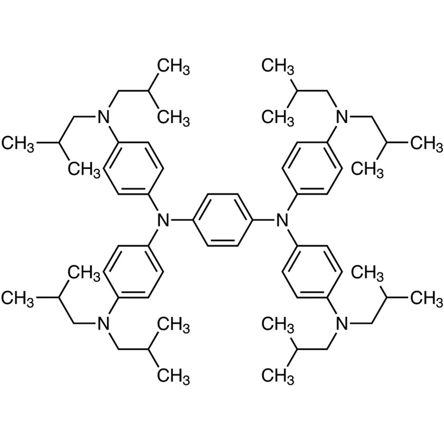 N,N,N',N'-Tetrakis[4-(diisobutylamino)phenyl]-1,4-phenylenediamine >98.0%(T) - CAS 485831-34-3