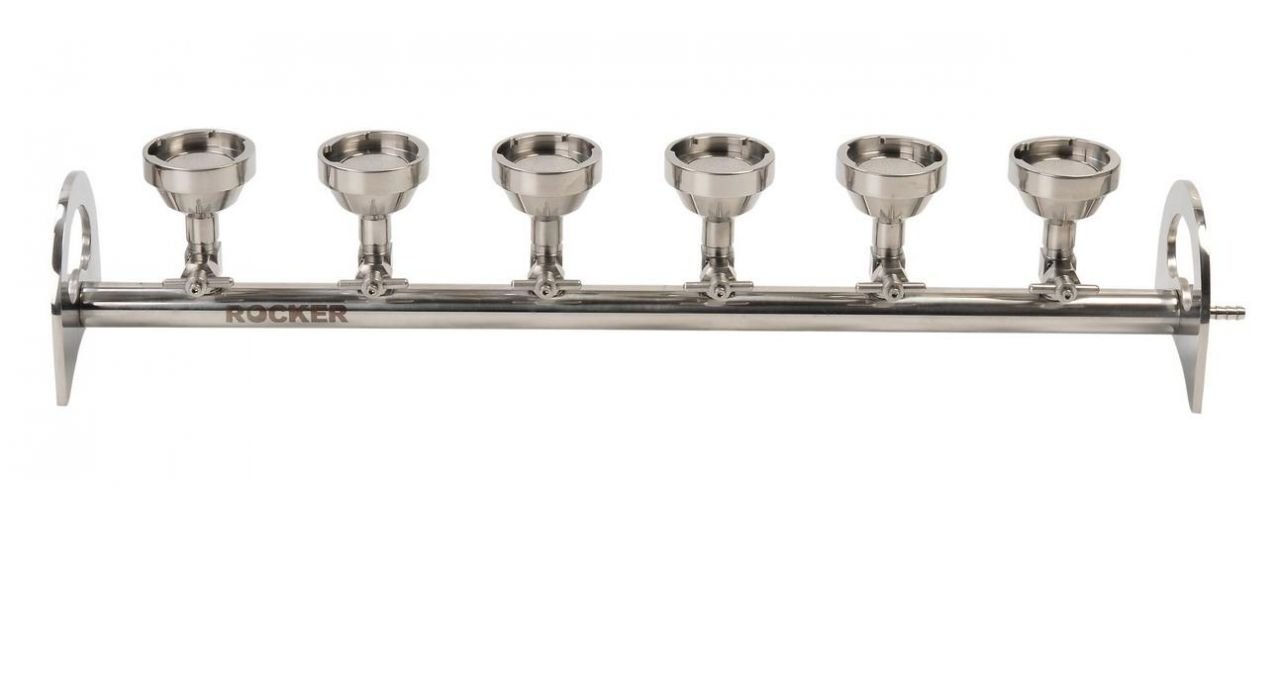 Vakum Filtrasyon Sistemi, Paslanmaz Çelik 6'lı Manifold, Huni Hariç, 47 mm / 50 mm Filtreler ve 100 ml-300 ml-500 ml Hunilere Uygun