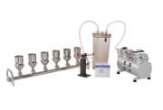 Vakum Filtrasyon Sistemi, Rocker 400 + Paslanmaz Çelik 6'lı Manifold + Paslanmaz Çelik 100 ml Huni + Pall Gn-6 Filtre 47 mm, 0.45 µm + Atık Toplama Şişesi 3000 ml + Silikon Hortum + Filtre + Dragon 100 Bek