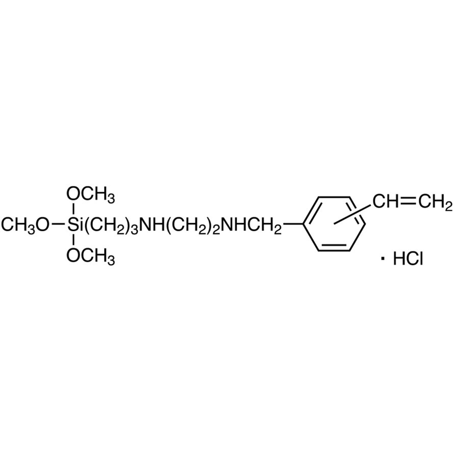 N-[2-(N-Vinylbenzylamino)ethyl]-3-aminopropyltrimethoxysilane Hydrochloride (30-40% in Methanol)  - CAS 34937-00-3
