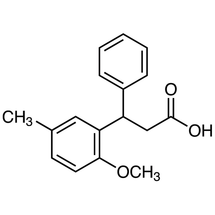 3-(2-Methoxy-5-methylphenyl)-3-phenylpropionic Acid >98.0%(GC)(T) - CAS 109089-77-2