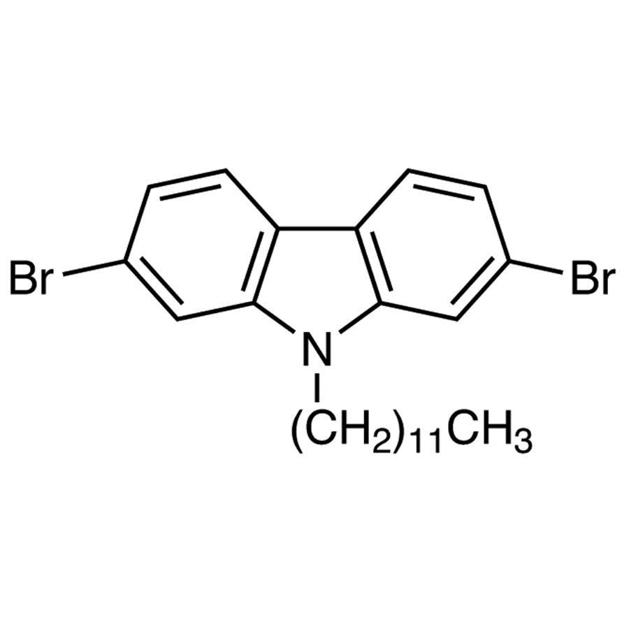 2,7-Dibromo-9-dodecylcarbazole >98.0%(GC) - CAS 544436-47-7