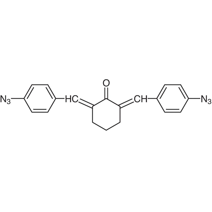 2,6-Bis(4-azidobenzylidene)cyclohexanone (wetted with ca. 30% Water) (unit weight on dry weight basis) [Research for Photosensitive Material] >85.0%(HPLC) - CAS 20237-98-3