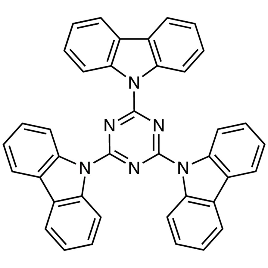 2,4,6-Tri(9H-carbazol-9-yl)-1,3,5-triazine (purified by sublimation) >98.0%(HPLC)(N) - CAS 134984-37-5