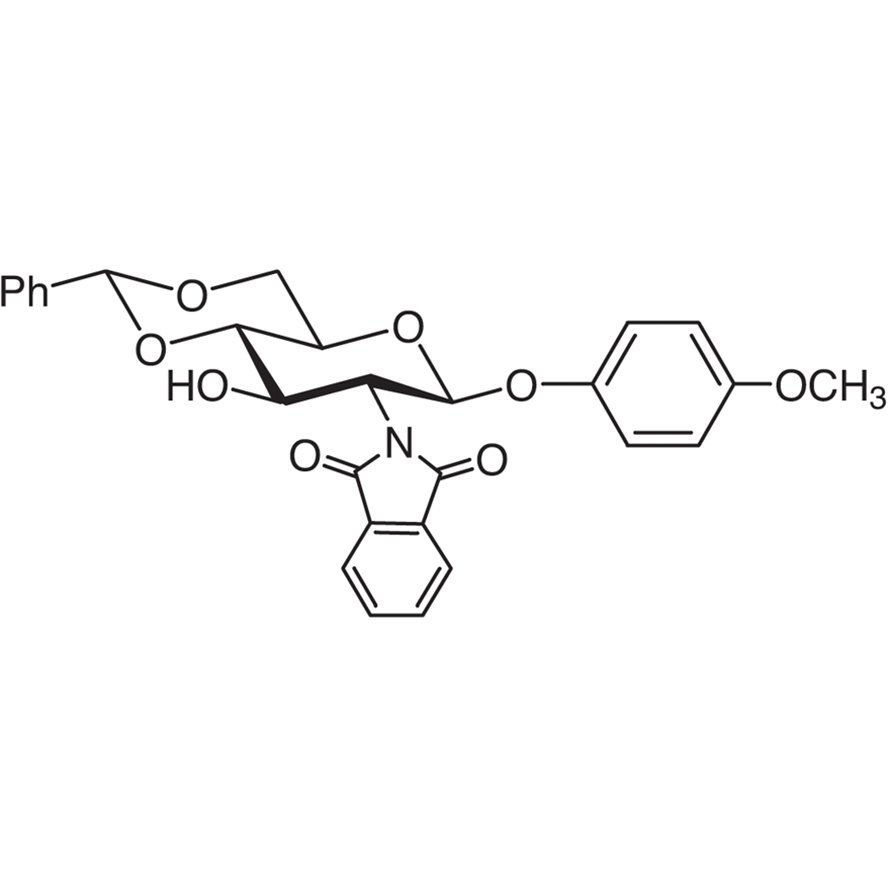4-Methoxyphenyl 4,6-O-Benzylidene-2-deoxy-2-phthalimido-β-D-glucopyranoside >98.0%(HPLC) - CAS 138906-43-1