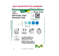 Merck 110011 Peroxide Test Method: Colorimetric With Test Strips 0.5 - 2 - 5 - 10 - 25 Mg/L H2O2 Merckoquant®