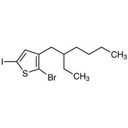 2-Bromo-3-(2-ethylhexyl)-5-iodothiophene (stabilized with Copper chip) >97.0%(GC) - CAS 1034352-30-1