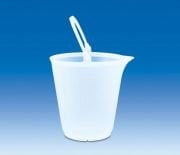 Kova - Oluk Ağzı (Pp) - Şeffaf, Dereceli - Kimyasallara Dayanaklı   12 litre