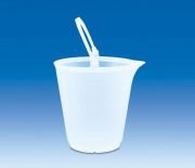 Kova - Oluk Ağzı (Pp) - Şeffaf, Dereceli - Kimyasallara Dayanaklı   15 litre