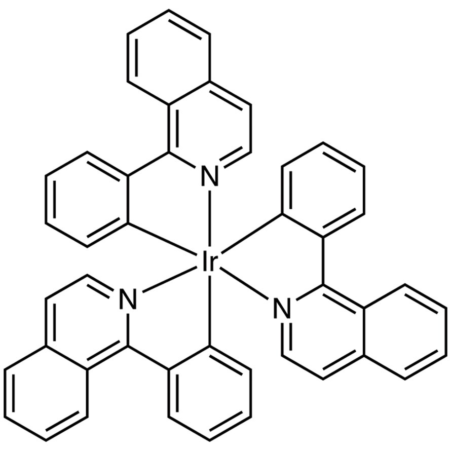 Tris[1-phenylisoquinoline-C2,N]iridium(III) (purified by sublimation) >99.0%(HPLC) - CAS 435293-93-9