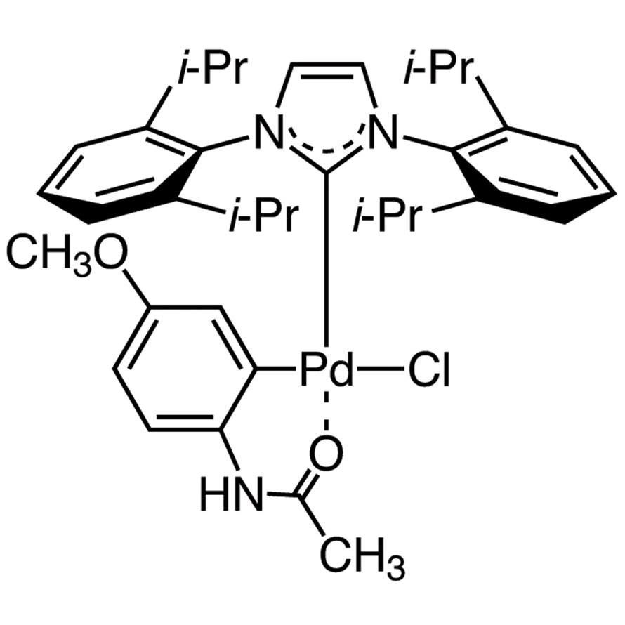 Chloro[[1,3-bis(2,6-diisopropylphenyl)imidazol-2-ylidene](4'-methoxyacetanilide)palladium(II)] >98.0%(T)
