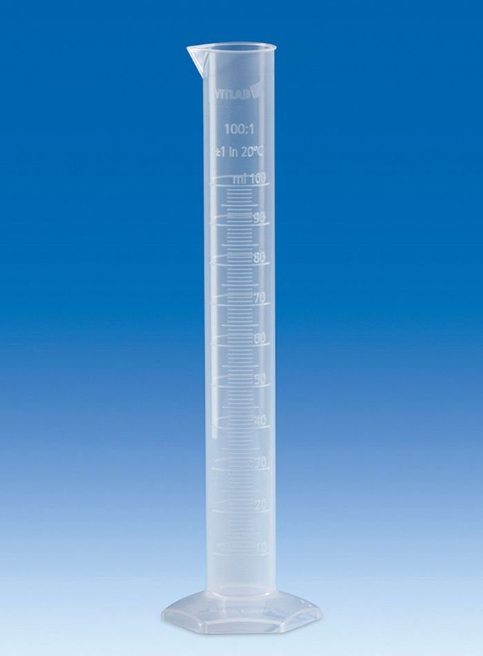 Mezür Plastik (Pp), B Kalite, Uzun Form, Mat Skalalı    250 ml