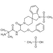 2-Amino-N-[3-(benzyloxy)-1-[1-(methylsulfonyl)spiro[indoline-3,4'-piperidin]-1'-yl]-1-oxopropan-2-yl]-2-methylpropanamide Methanesulfonate >98.0%(T)(HPLC) - CAS 191487-52-2