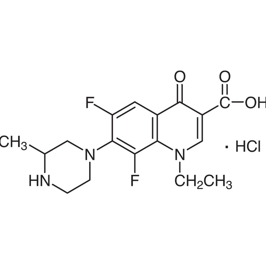 Lomefloxacin Hydrochloride >98.0%(T)(HPLC) - CAS 98079-52-8