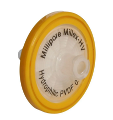 Millex-HV Siringa ucu filtre, 0.45 µm,Hidrofilik,PVDF,33 mm, non steril (-SLHV033NK-)