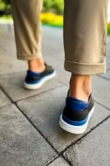 CH979 - Santoni GBT Spor Erkek Ayakkabı SIYAH/MAVI