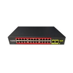 Uranıum Poe2421Sfp300W 24 Port 10/100+2X Gıgabıt Uplınk +1Xsfp 250 Metre Poe Rackmount Swıtch (Realtek Chıpset)