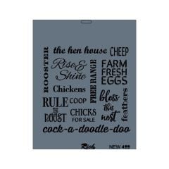 Rich New Seri N-499 Stencil 35x25 cm