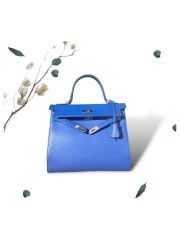 Remuse Klasi̇k Model Ki̇li̇tli̇ Kadın El Omuz Çantası Saks