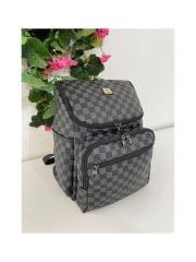 Remuse Unisex Sırt Çantası Kareli Siyah Gr