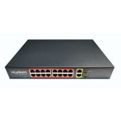 Uranıum PoeG1621Sfp300W 16 Port Gıgabıt+2Xgb Rj45+1Xsfp Uplınk Poe Rackmount Swıtch (Realtek Chıpset)