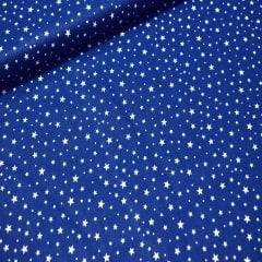 Poplin fabric Navy star