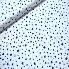 Poplin fabric Navy star