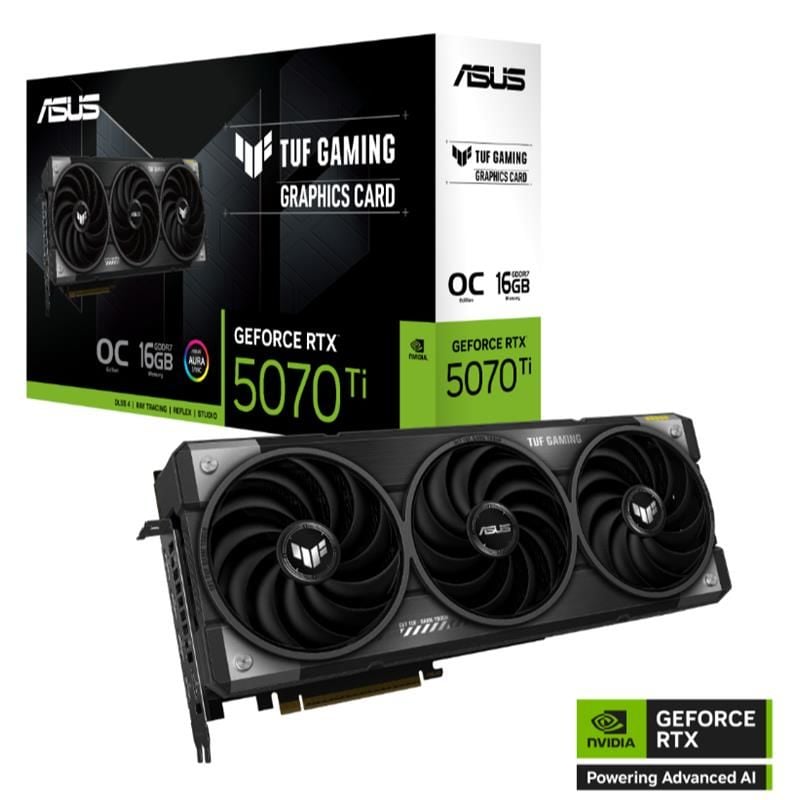 ASUS GEFORCE TUF-RTX5070TI-O16G-GAMING 16GB GDDR7 256BIT 2XHDMI 3XDP EKRAN KARTI