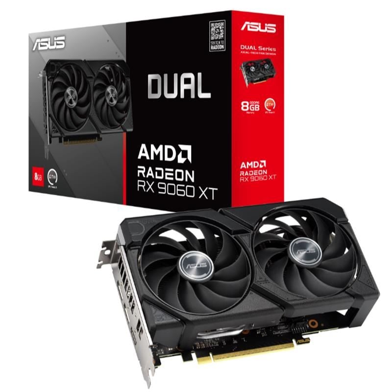 ASUS GEFORCE DUAL-RX9060XT-8G 8GB GDDR6 128BIT 1XHDMI 2XDP EKRAN KARTI