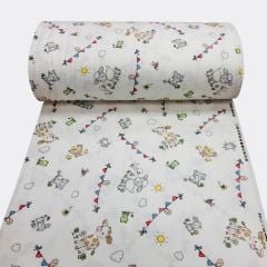 Flannel fabric of 240 cm width-Cream