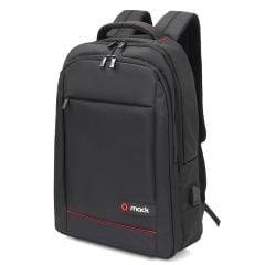 MACK MCC-007 17.3" OFFICE USB GİRİŞLİ NOTEBOOK SIRT ÇANTASI SİYAH