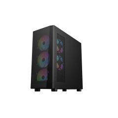 1ST PLAYER FD5-M SİYAH 600W 80+ ARGB 4X12CM FAN TEMPERLİ CAM MESH USB 3.0 M-ATX KASA