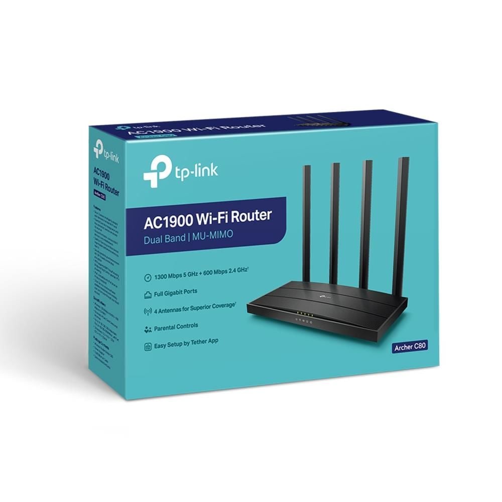 TpLınk Archer C80 Ac1900 1300Mbps MuMımo İç Ortam Kablosuz Wıfı Router