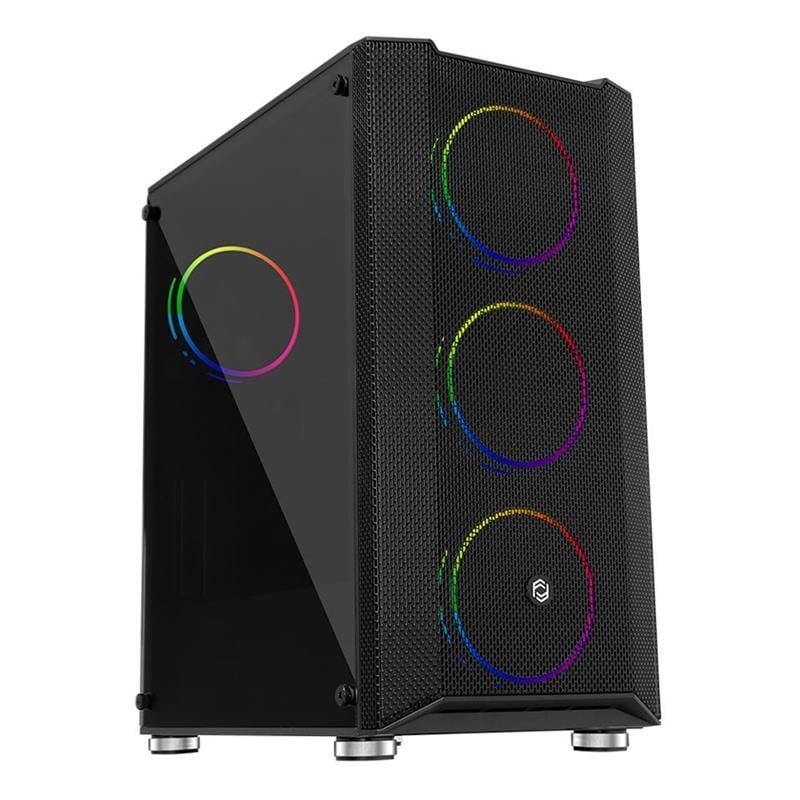 FRISBY FC-9405G 650W 80+ 4X120MM DUAL RING RGB FAN USB 3.0 MİDİ TOWER SİYAH KASA