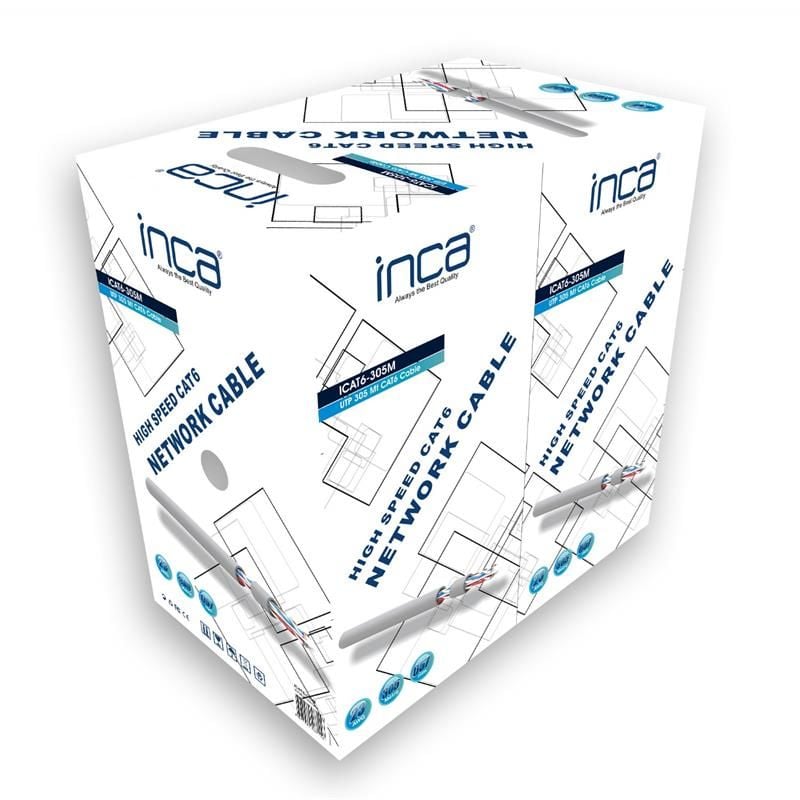 Inca Icat6305M 305Mt 0.57Mm 23Awg Cat6 Kablo Gri̇