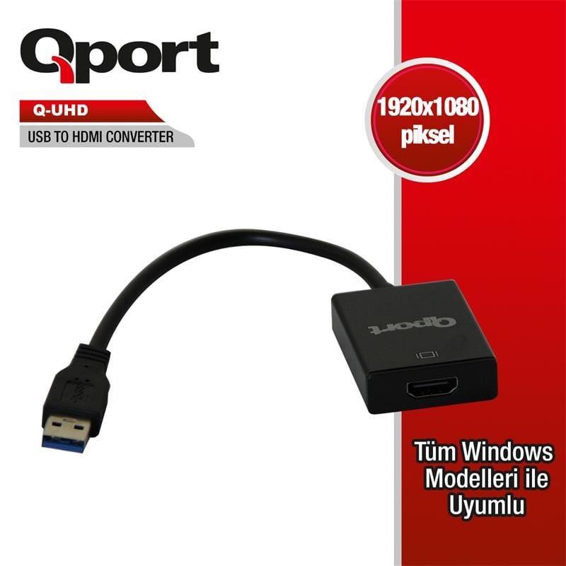 Qport QUhd Usb 3.0 To Hdmı Dönüştürücü