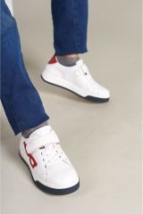 1011 - Glasses-X Çocuk Ayakkabı Beyaz Kırmızı Lacivert