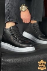 CH258 - DBT Roma Deri Erkek Bot SIYAH