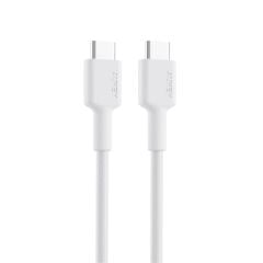 AUKEY CB-CD45-WH PD NAYLON ÖRGÜLÜ TYPE-C TYPE-C ŞARJ KABLOSU 0.9MT