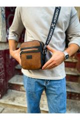 CH102 - Stealht Kare Erkek Çanta SIYAH/TABA