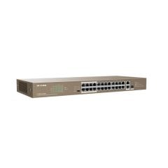 IpCom F1126P24250W 24 Port 10/100+ 2Xrj45/1X1Gb Sfp Combo 250W Poe Racmount Swıtch
